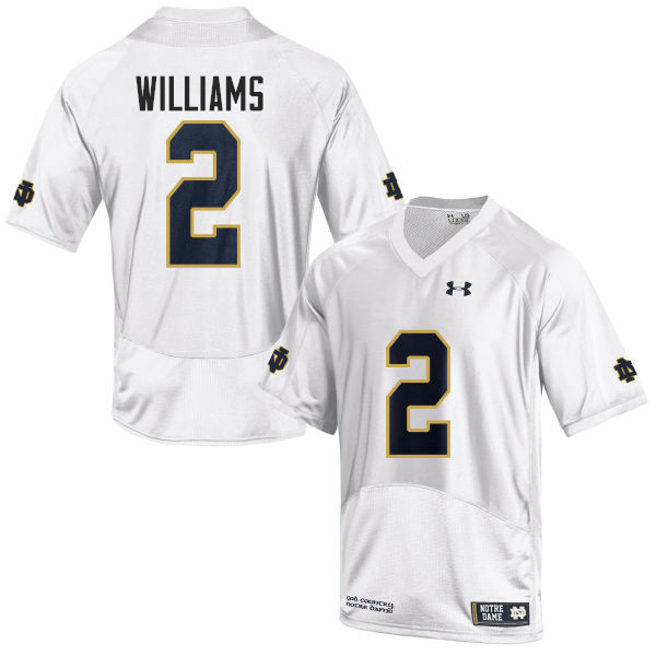 Men #2 Dexter Williams Notre Dame Fighting Irish College Football Jerseys-White